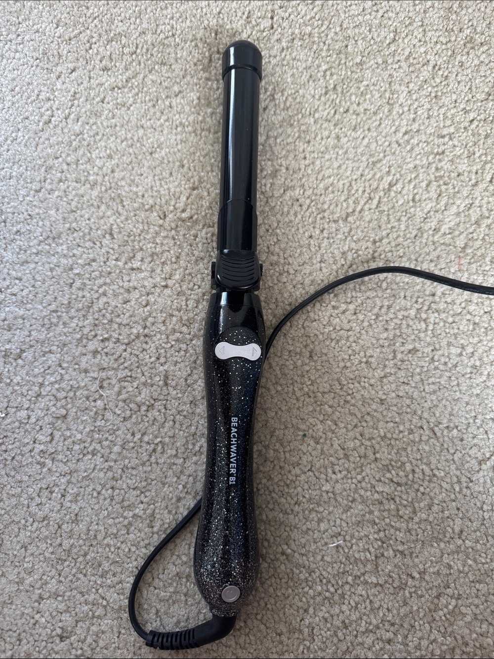 Beachwaver Black Glitter 1-Inch Curling Wand